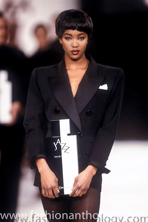 naomi campbell fall winter yves saint laurent rive gauche 1988|naomi campbell fashion history.